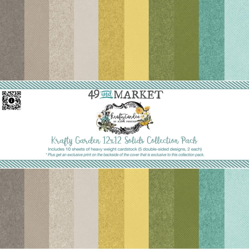 49 and Market - Krafty Garden - Solids Collection Pack -  12 x 12"
