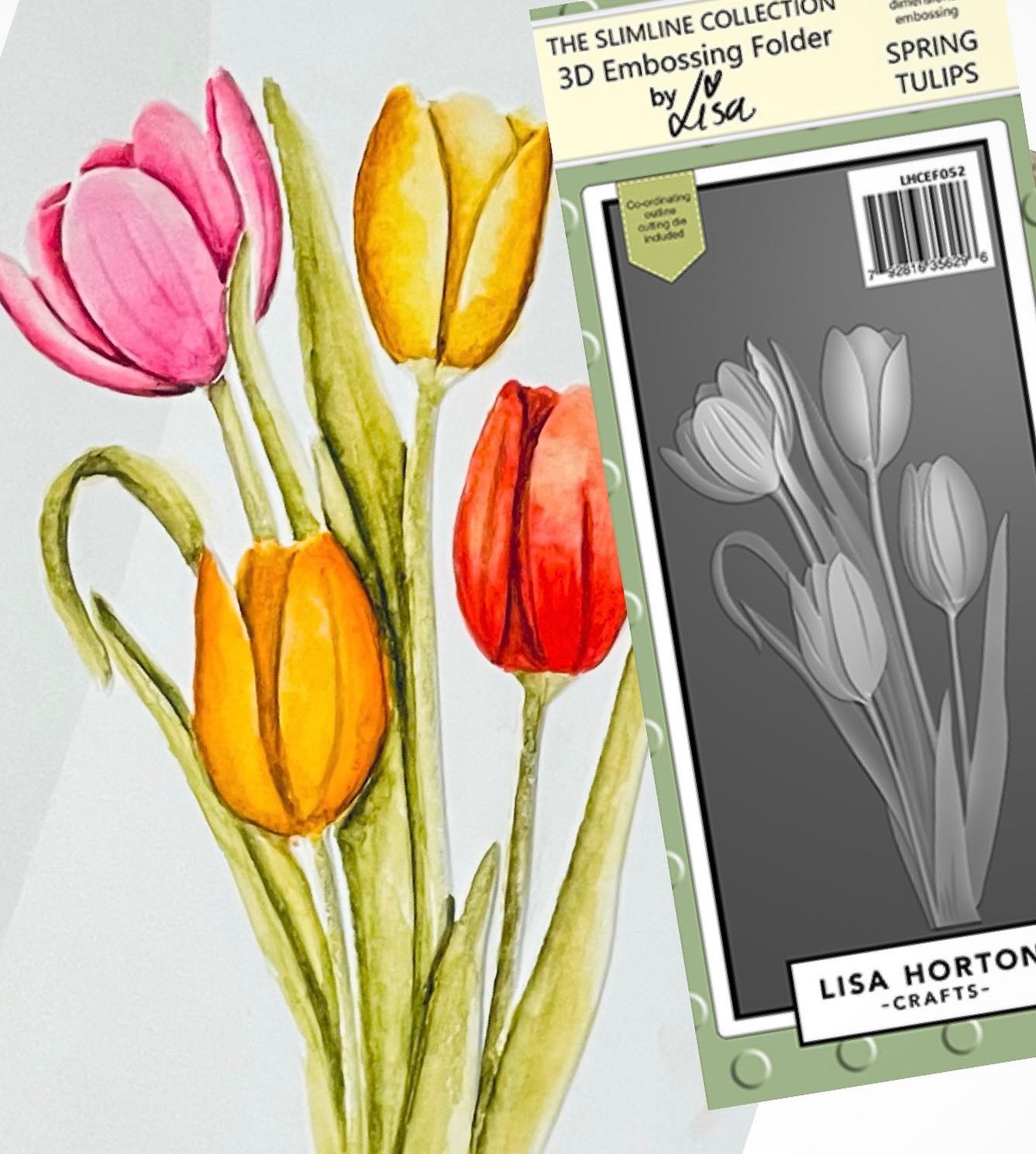 Lisa Horton - Embossing Folder & dies - 3D - Spring Tulips