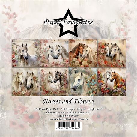 Paper Favourites - Horses and Flowers - Paper Pack    6 x 6"