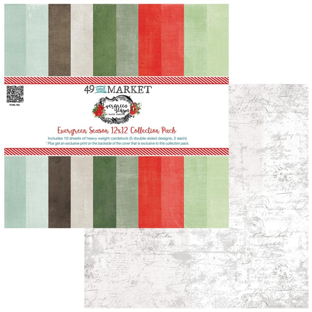 49 and Market - Evergreen Season - Solids Collection Pack -  12 x 12"