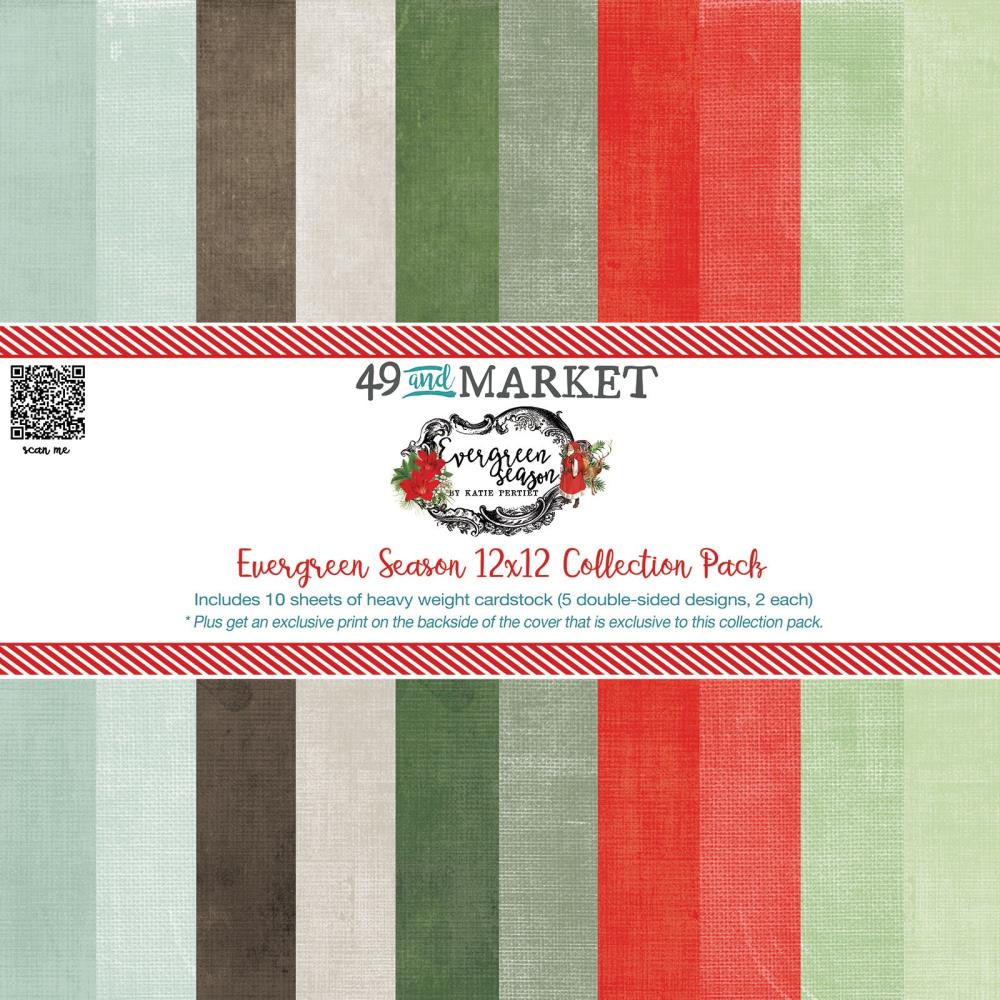 49 and Market - Evergreen Season - Solids Collection Pack -  12 x 12"