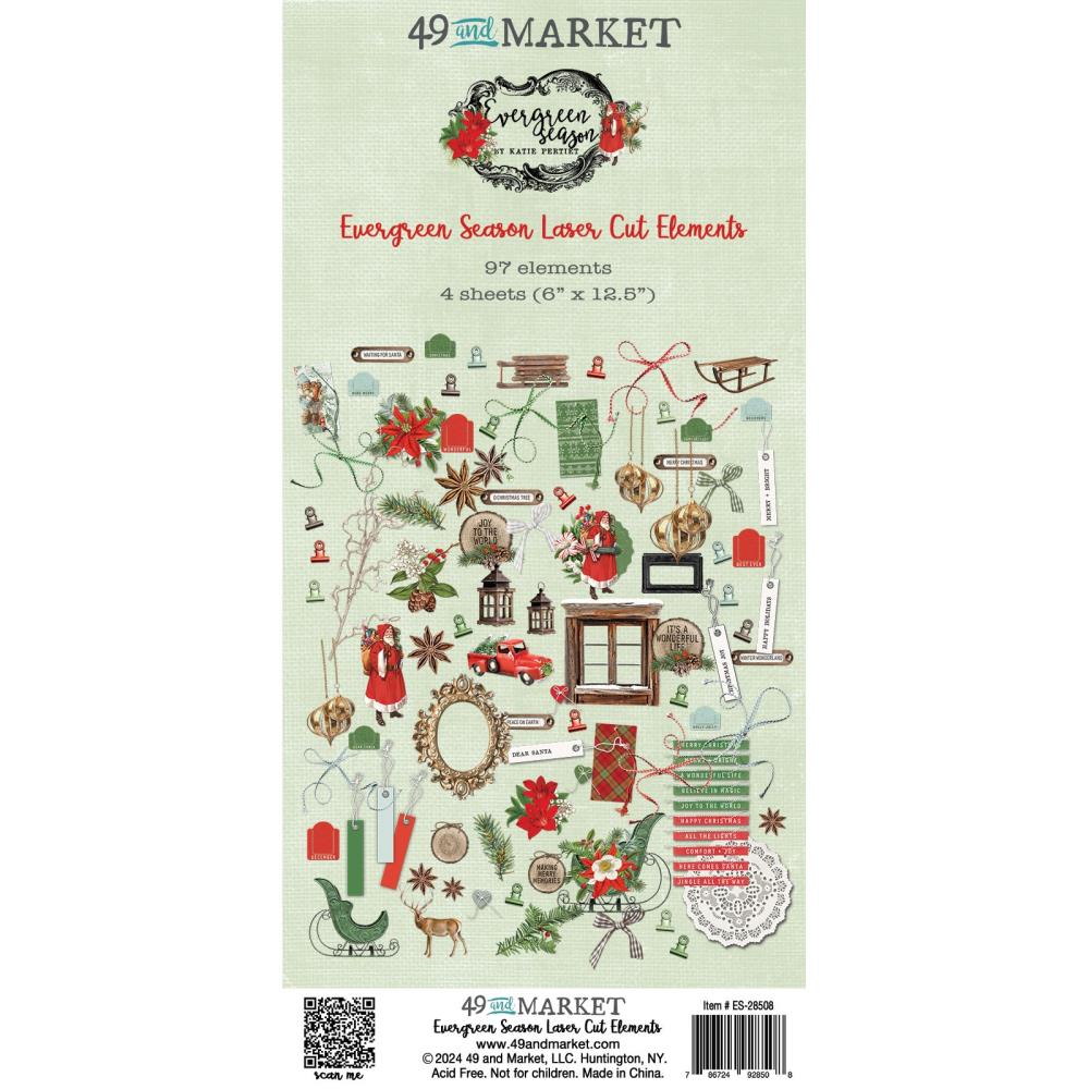 49 and Market - Evergreen Season - Elements - Laser Cut Outs