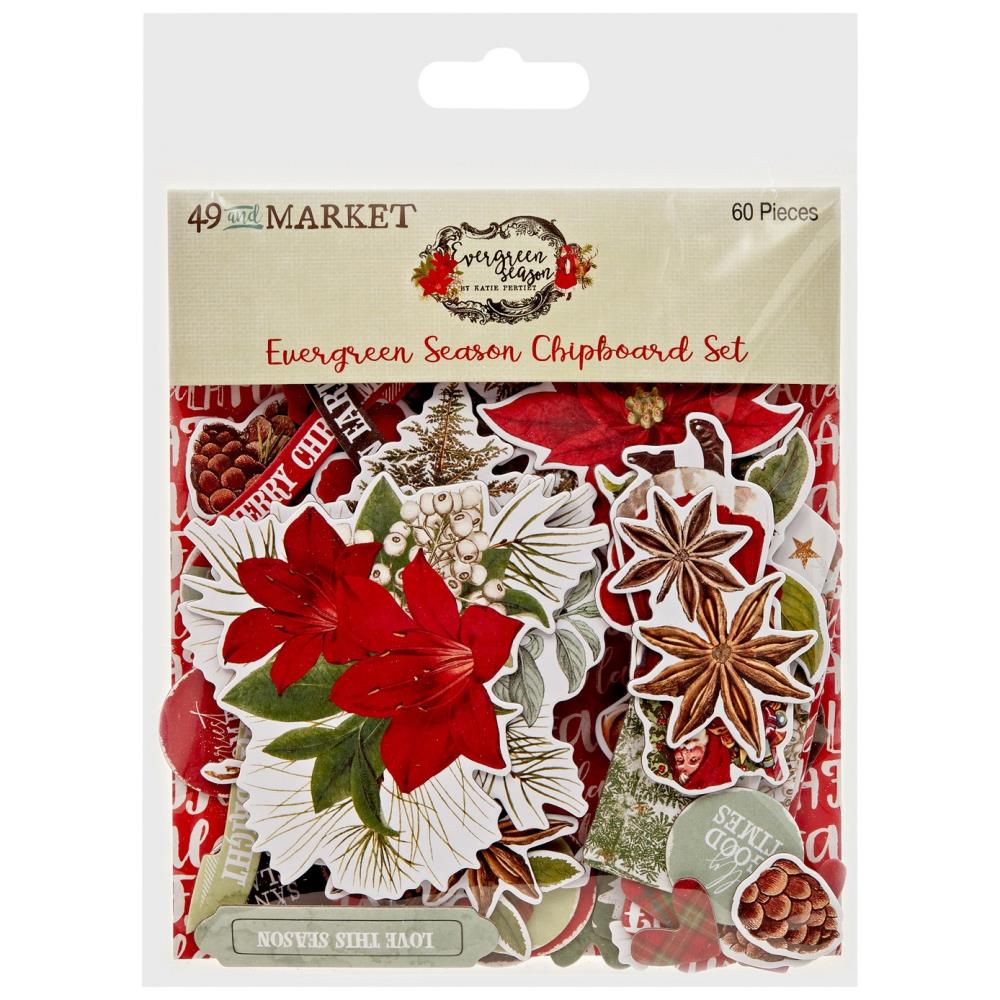 49 and Market - Evergreen Season  - Chipboard Set