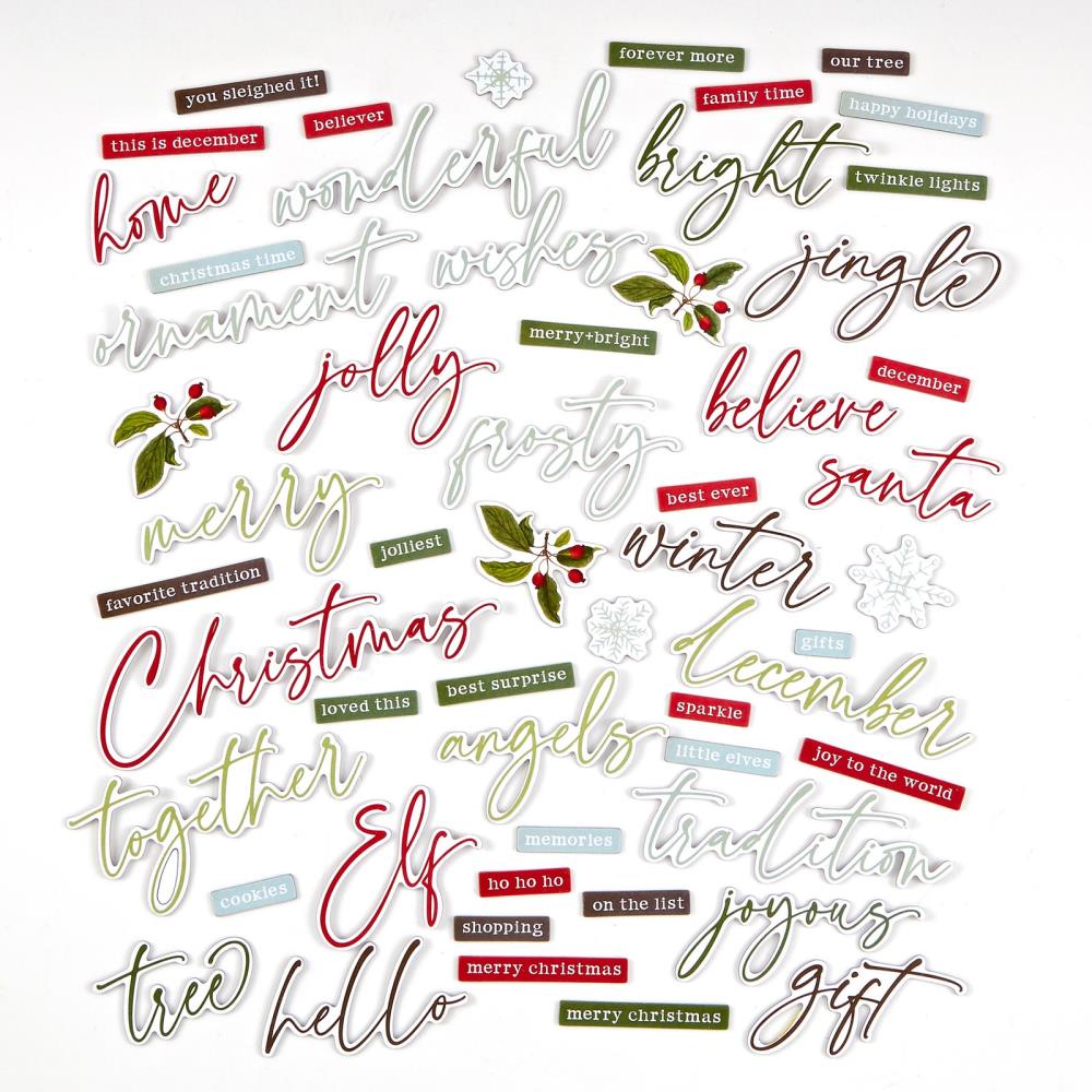 49 and Market - Evergreen Season - Chipboard Word Set