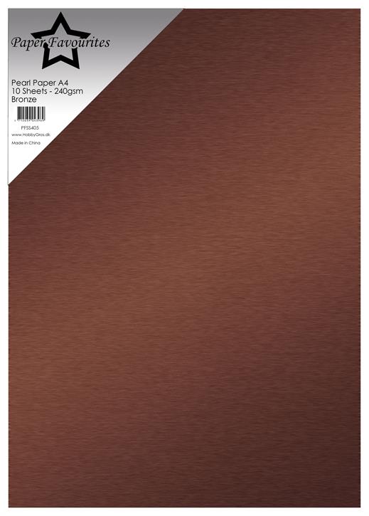 Paper Favourites - Pearl Paper - Bronze - A4 - 10 pk - 240 gr