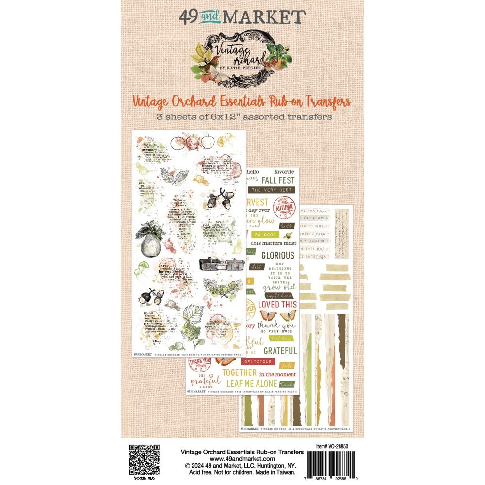 49 and Market - Vintage Orchard - Rub ons - Essentials