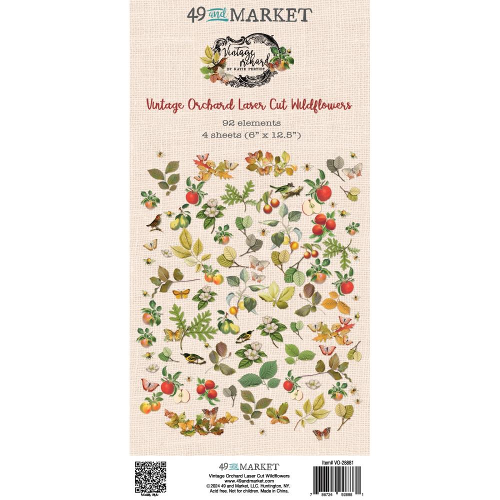 49 and Market - Vintage Orchard - Laser Cut Elements - Wildflower