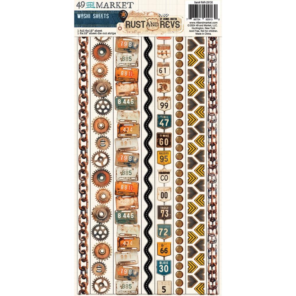 49 and Market - Rust & Revs - Washi Tape Sheet Set