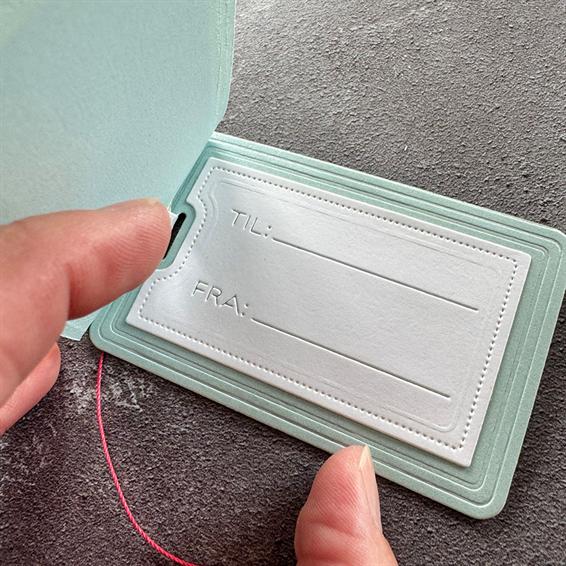 Simple and Basic - Dies & clearstamp - Gift tag with elegant edges