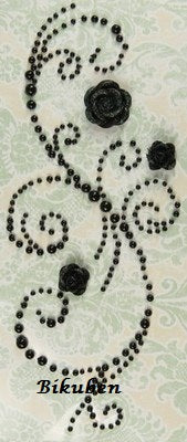 Prima: Say it in Pearls with Flowers - BLACK