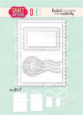 Craft and You - Dies - ATC Frame with stamp