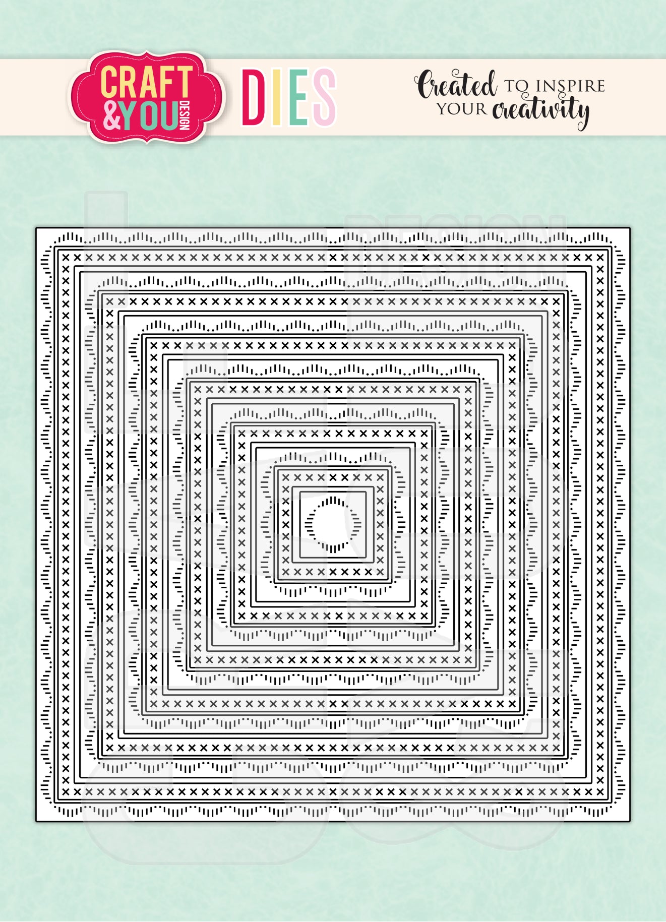 Craft and You - Dies - Square Decorative Stitches