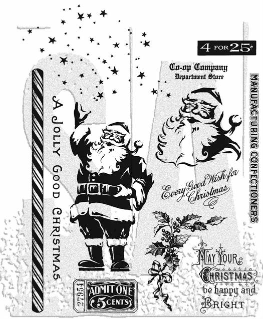 Tim Holtz Collection - Cling Stamps - Jolly Holiday