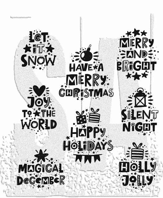 Tim Holtz Collection - Cling Stamps - Holiday Whatnots