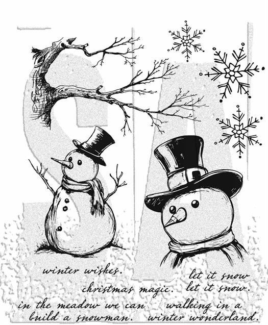 Tim Holtz Collection - Cling Stamps - Mr. Frostie