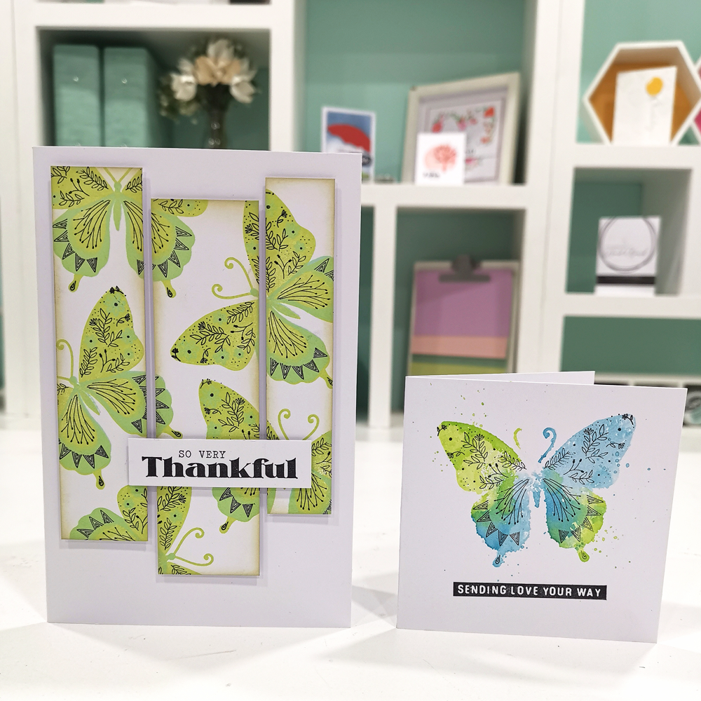 Sizzix - Lisa Jones - Clear Stamp - Deco butterfly