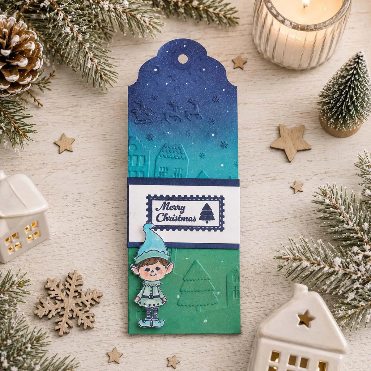 Vaessen Creative - 3D Embossing Folder - Snowy Landscape