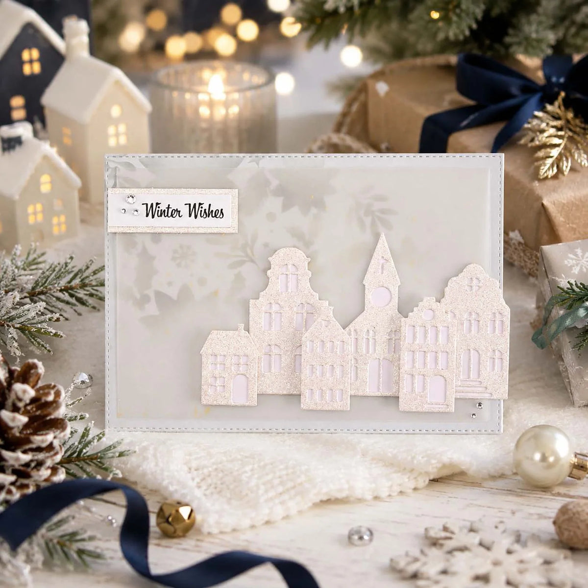 Vassen Creative - Cutting & Embossing Dies - Christmas Village Snowy Landscape