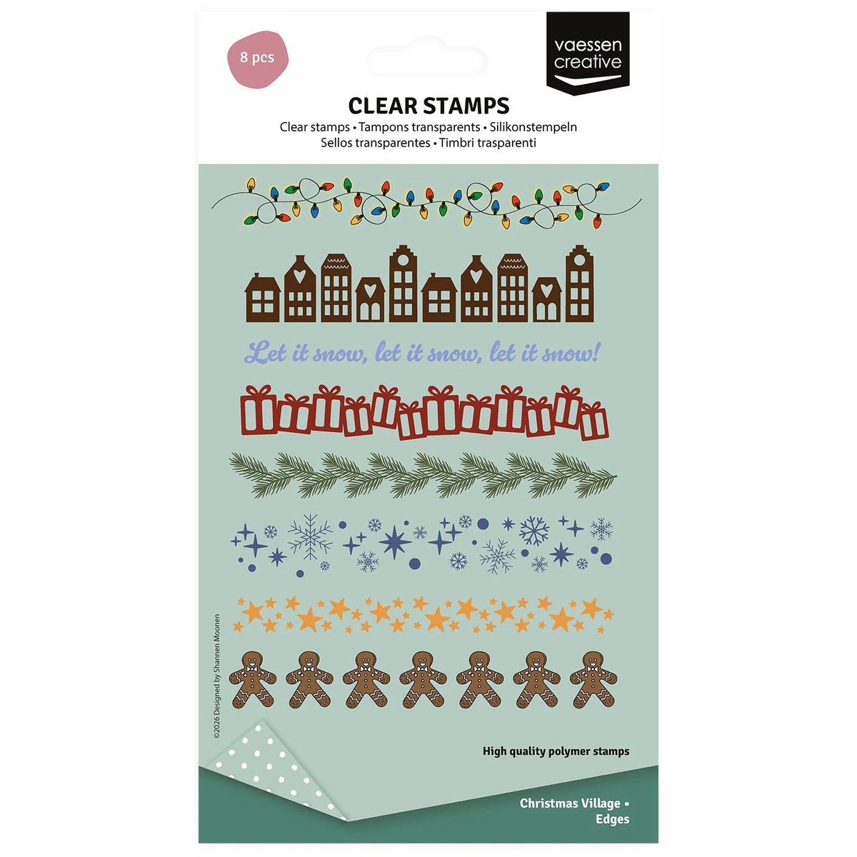 Vassen Creative - Clear Stamps - Christmas Village Decorative Borders