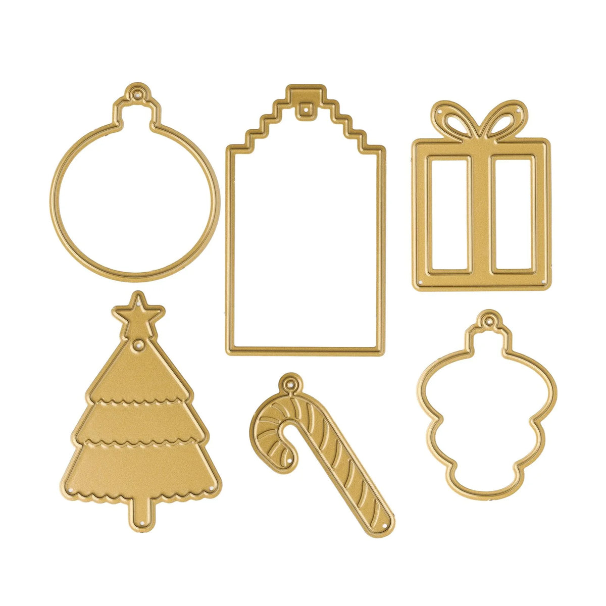 Vassen Creative - Cutting & Embossing Dies + Clear Stamps - Christmas Village Gift Tags