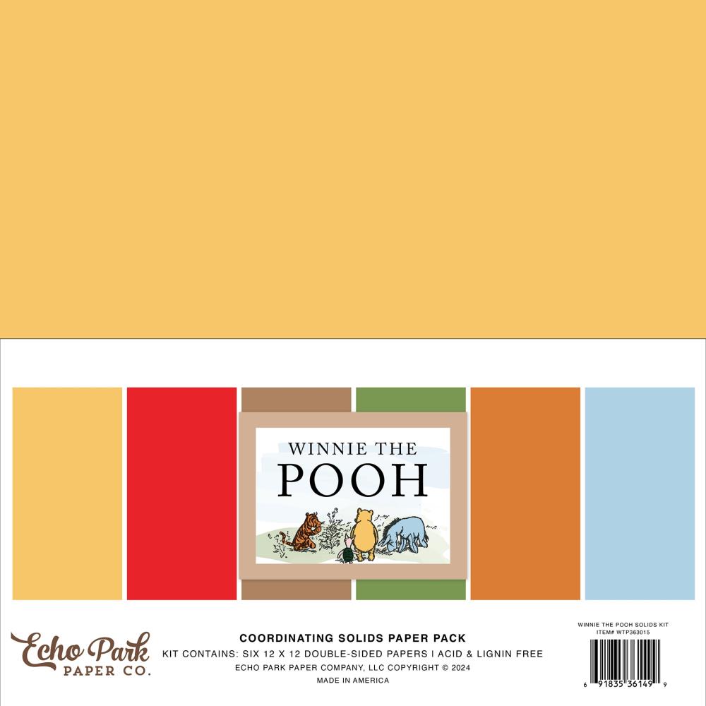 Echo Park - Winnie the Pooh - Solids  -    12 x 12"
