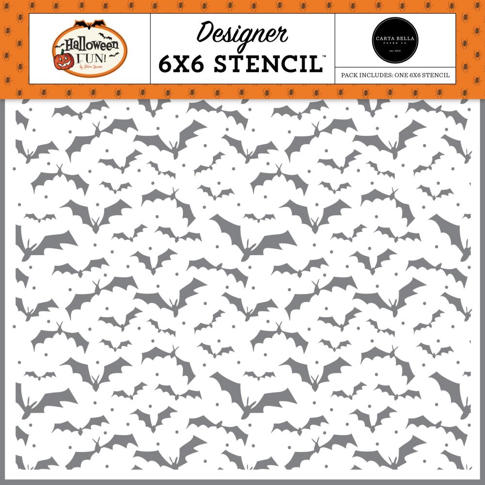 Carta Bella - Stencil - Halloween Fun - Bats into the night