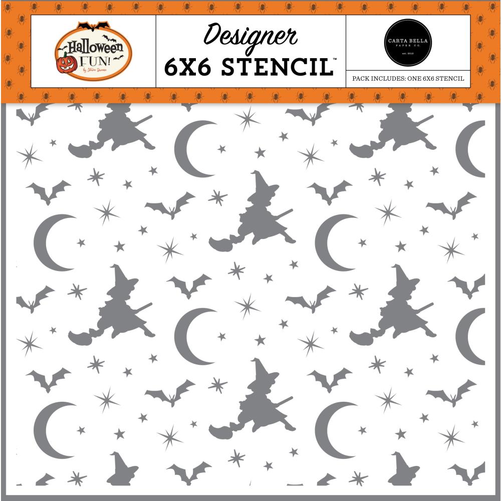 Carta Bella - Stencil - Halloween Fun - Witches night out