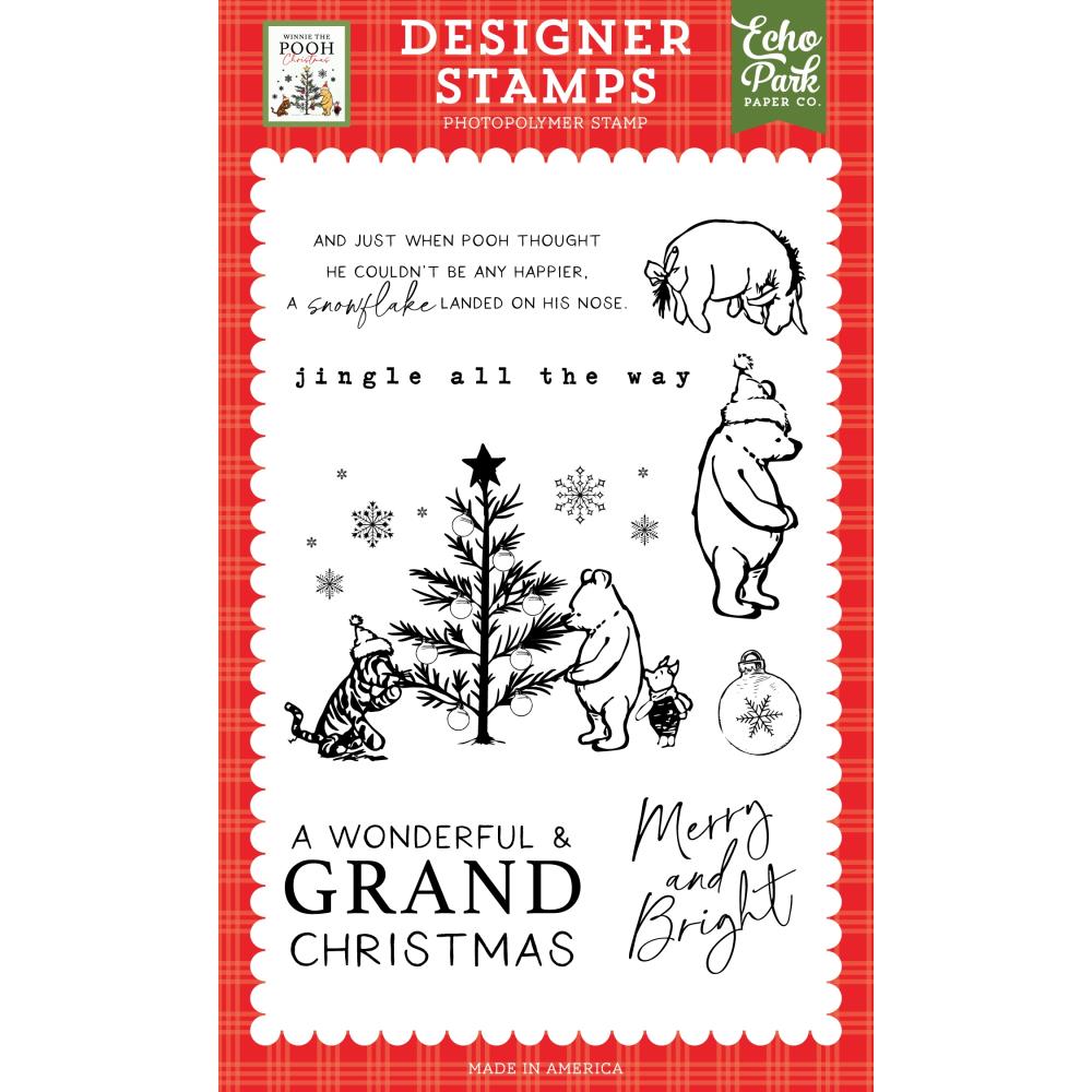 Echo Park  - Winnie the Pooh Christmas - Grand Christmas - Clear Stamp set