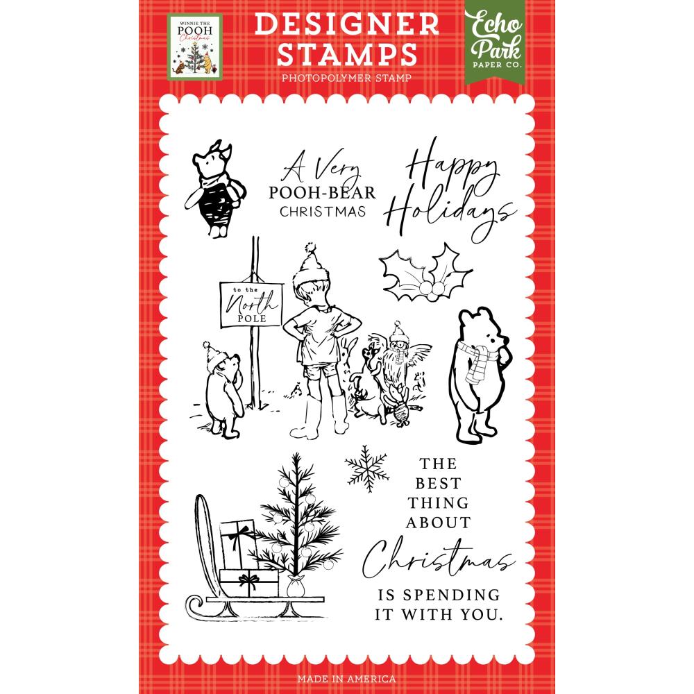 Echo Park  - Winnie the Pooh Christmas - Very Pooh Bear - Clear Stamp set