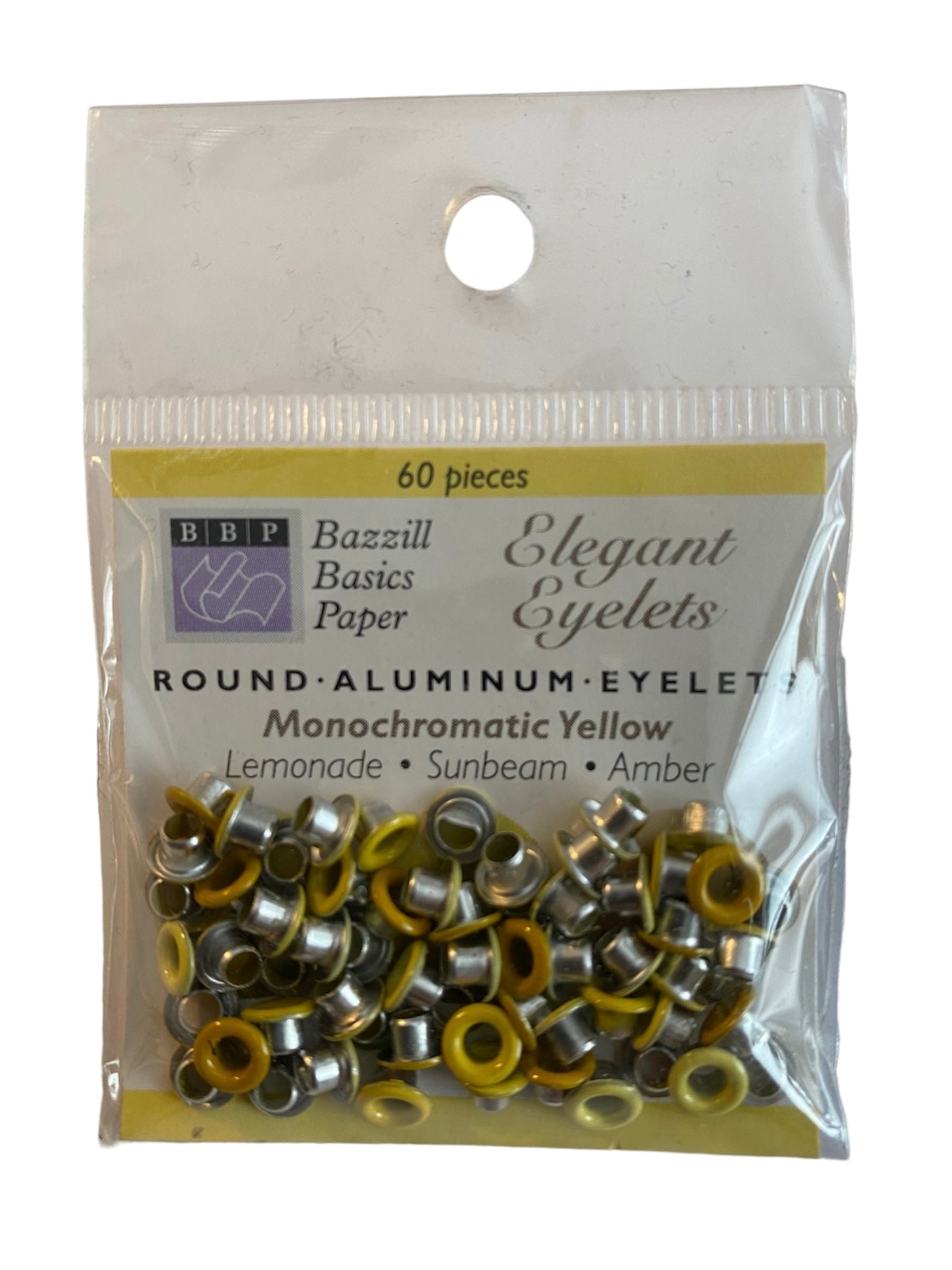 Bazzill - Eyelets - 1/8" - Monochrome Yellow