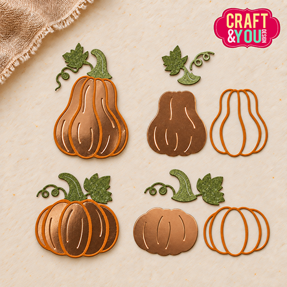 Craft and You - Dies - Two Pumpkins
