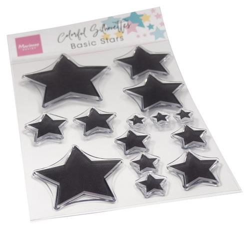 Marianne Design - Clear stamps - Colorful Silhouette - Basic Stars