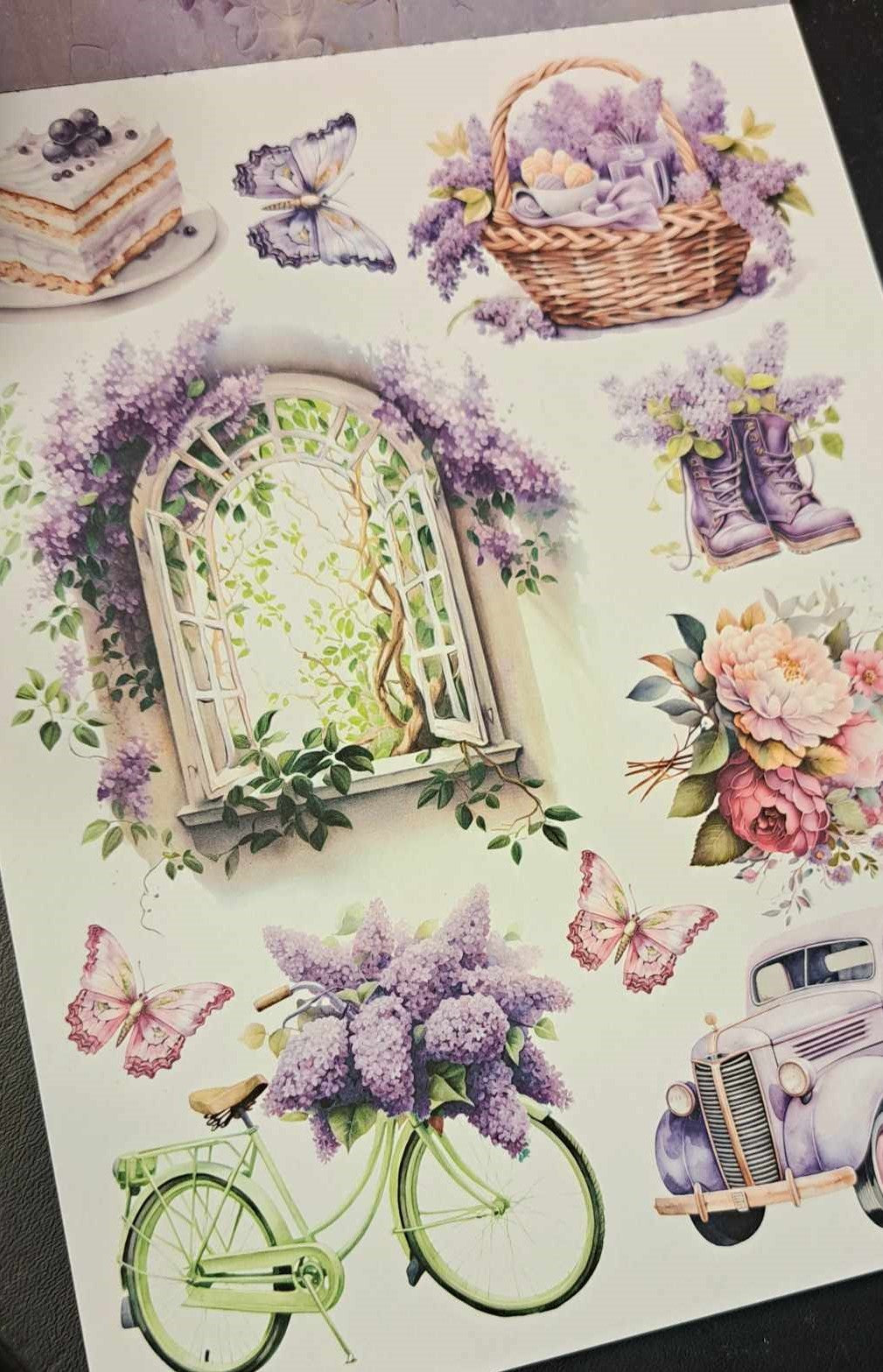 Mintay Papers - Lilac Garden - Add On Paper Pad -  6 x 8"