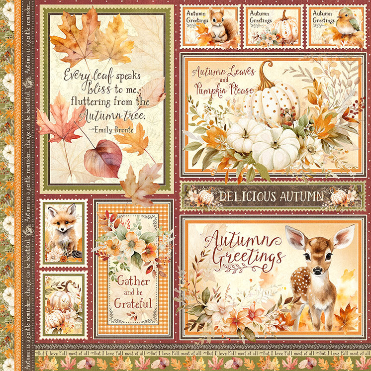 Graphic 45 - Autumn Greetings - Autumn Greetings   - 12 x 12"