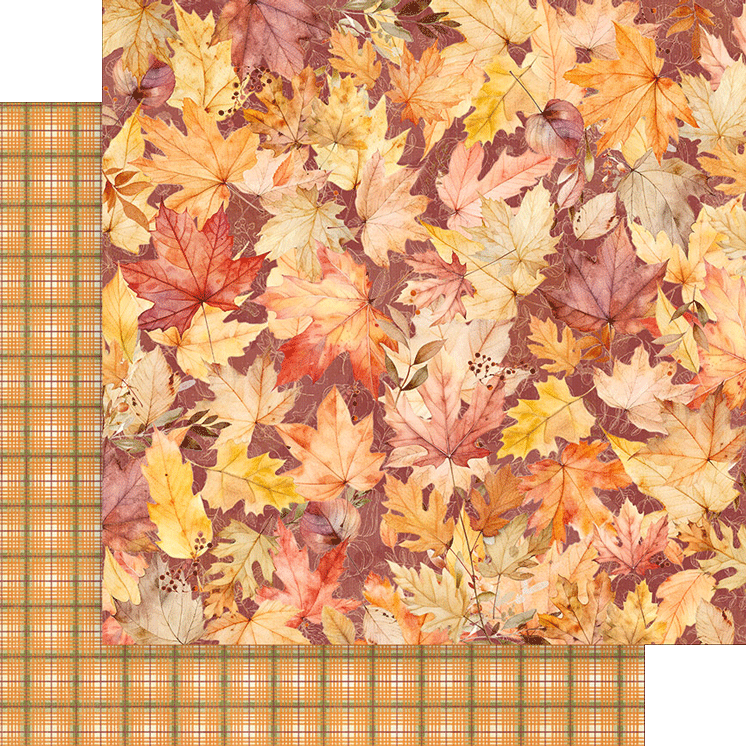 Graphic 45 - Autumn Greetings - Fall Foliage - 12 x 12"