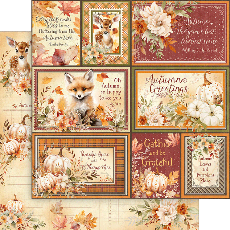 Graphic 45 - Autumn Greetings - Paper Pad - 12 x 12"