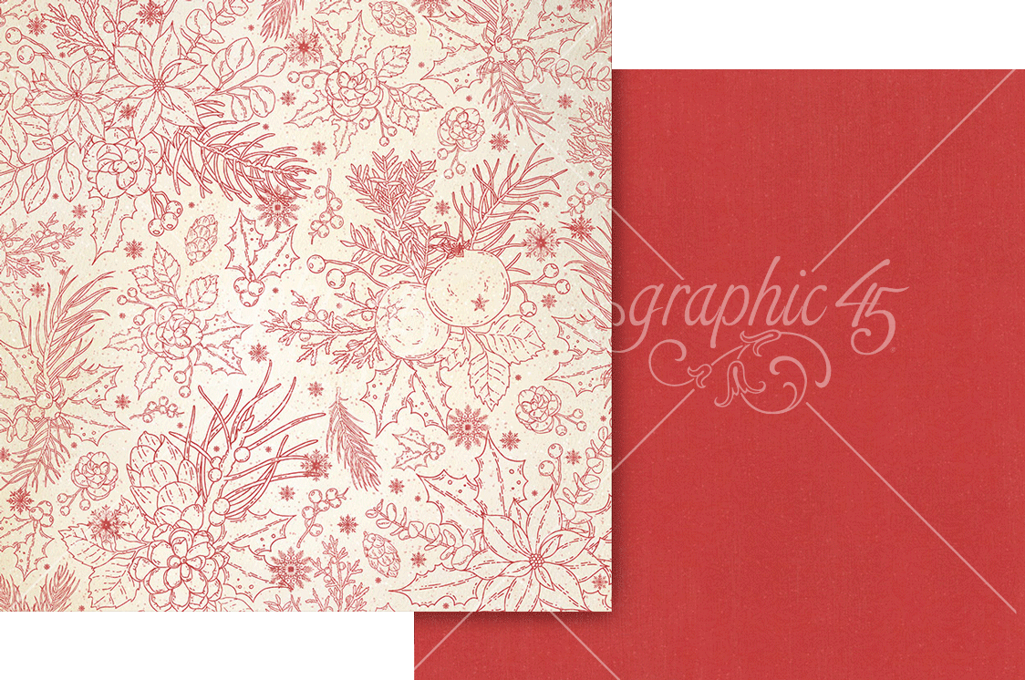 Graphic 45 - Deck The Halls - Paper Pad - 12 x 12"