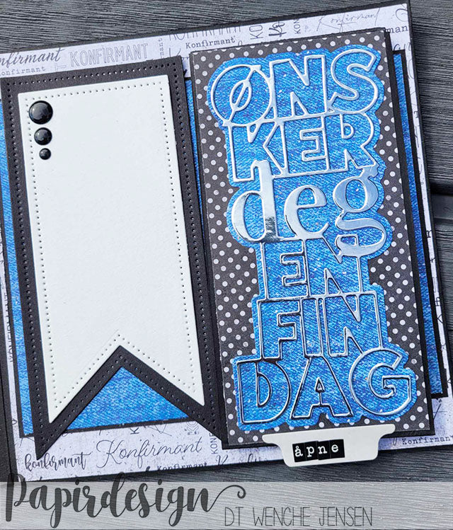 Papirdesign - Dies - Ønsker deg en fin dag (obs! Reproduksjon - tilsvarende diespakke som tildligere dies pd01081 kun noen få cm mindre)