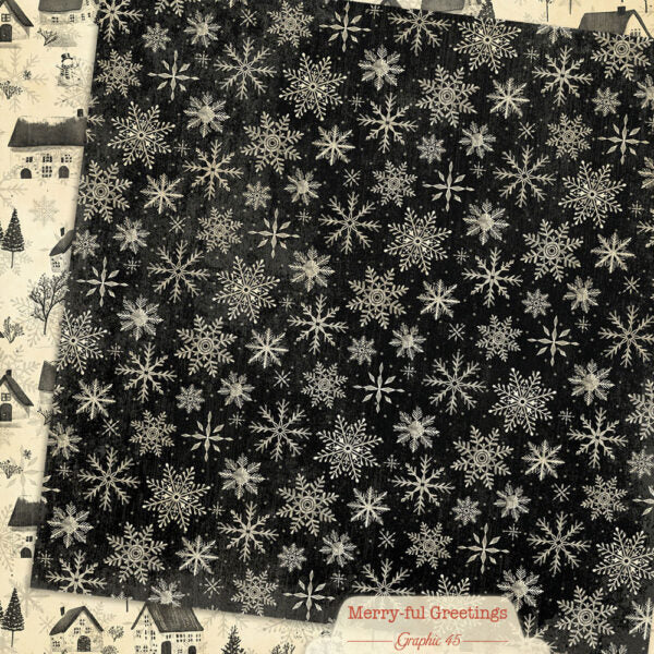 Graphic 45 - Merry-ful Greetings - Paper Pad - 12 x 12"