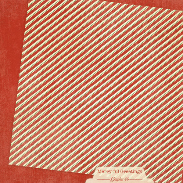 Graphic 45 - Merry-ful Greetings - Plaids & Stripes Paper Pad  12 x 12"