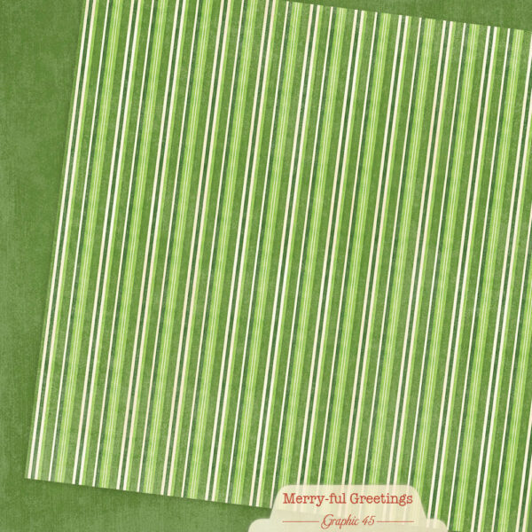 Graphic 45 - Merry-ful Greetings - Plaids & Stripes Paper Pad  12 x 12"
