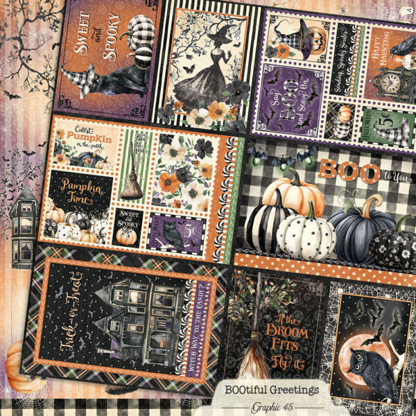 Graphic 45 - BOOtiful Greetings - Paper Pad  8x8"
