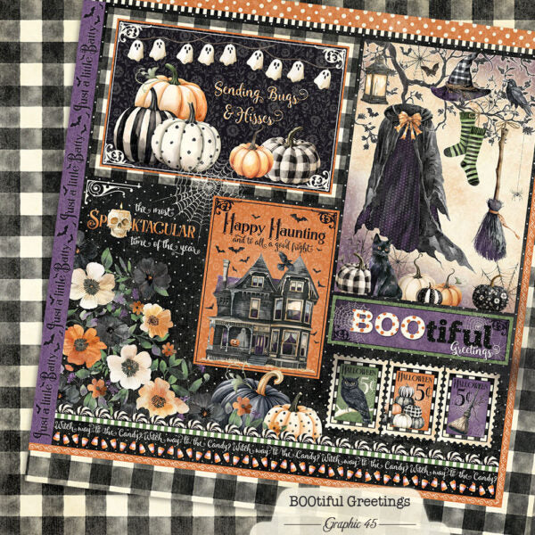Graphic 45 - BOOtiful Greetings - Paper Pad  8x8"