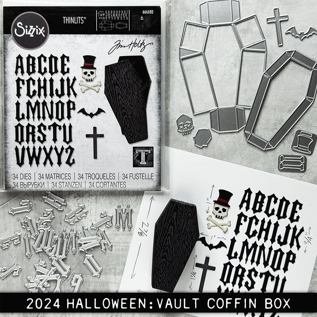 Sizzix - Tim Holtz - Thinlits Dies - Vault 2024 - Coffin Box