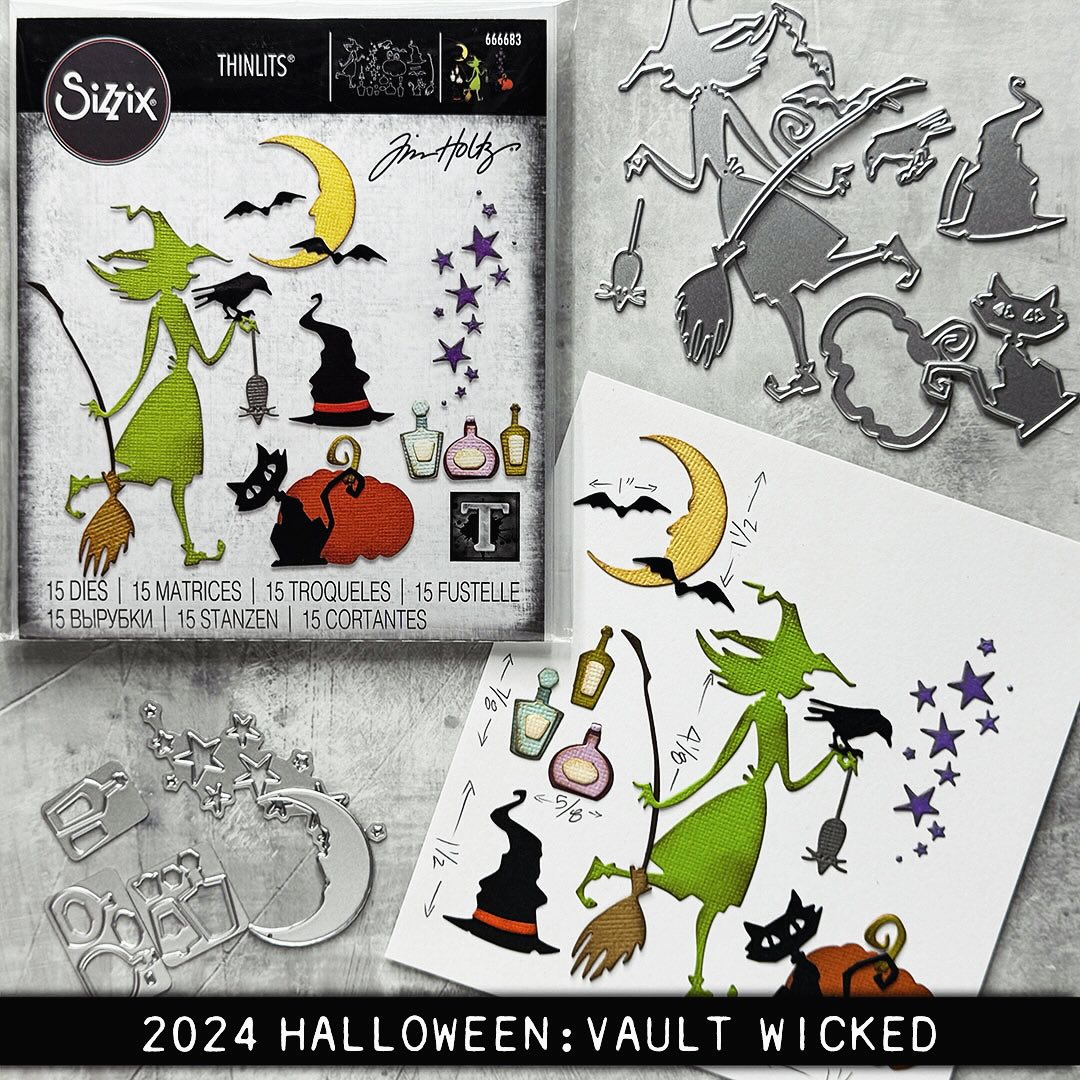 Sizzix - Tim Holtz - Thinlits Dies - Vault 2024 - Wicked