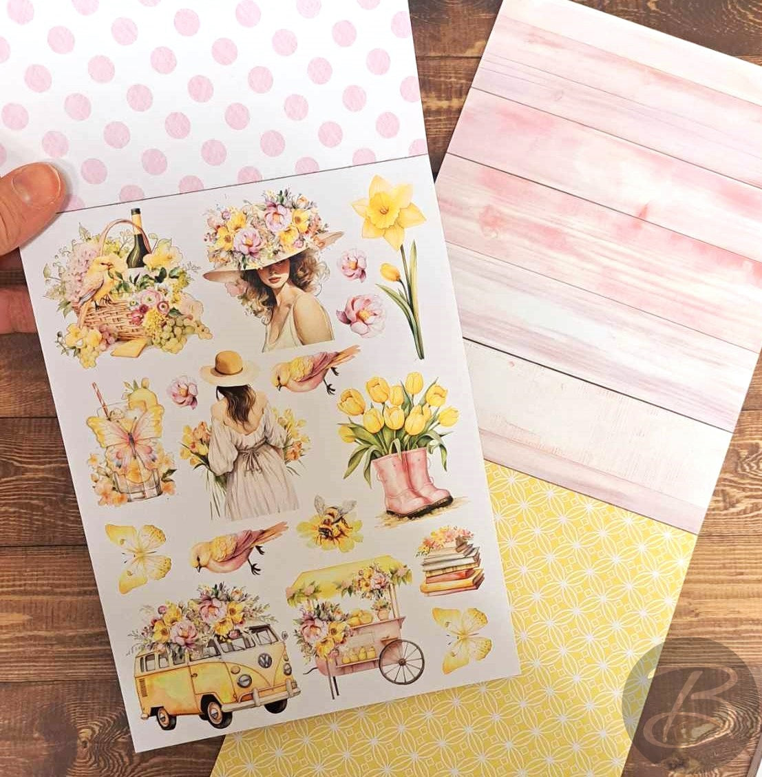 Mintay Papers - Blossom Serenity  - Add On Paper Pad -  6 x 8"