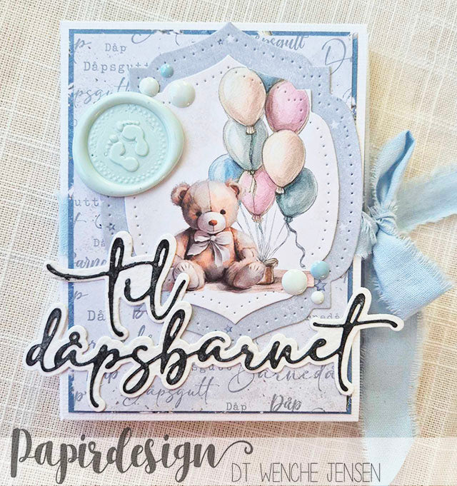 Papirdesign -  Lakkstempel - babyføtter