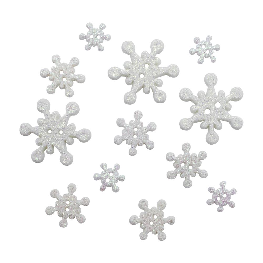 Buttons Galore -  Glistening Snow Buttons