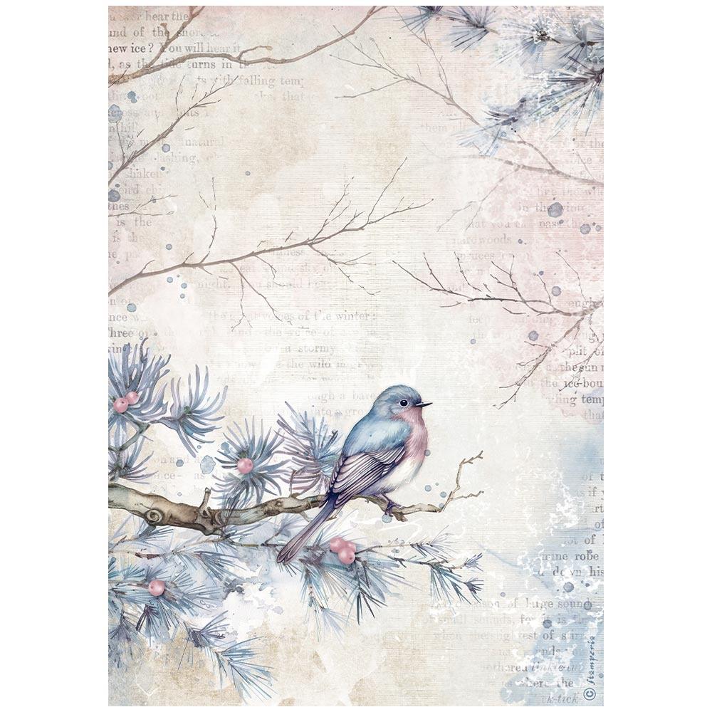 Stamperia - Dewdrops  - Bird - Rice Paper A4