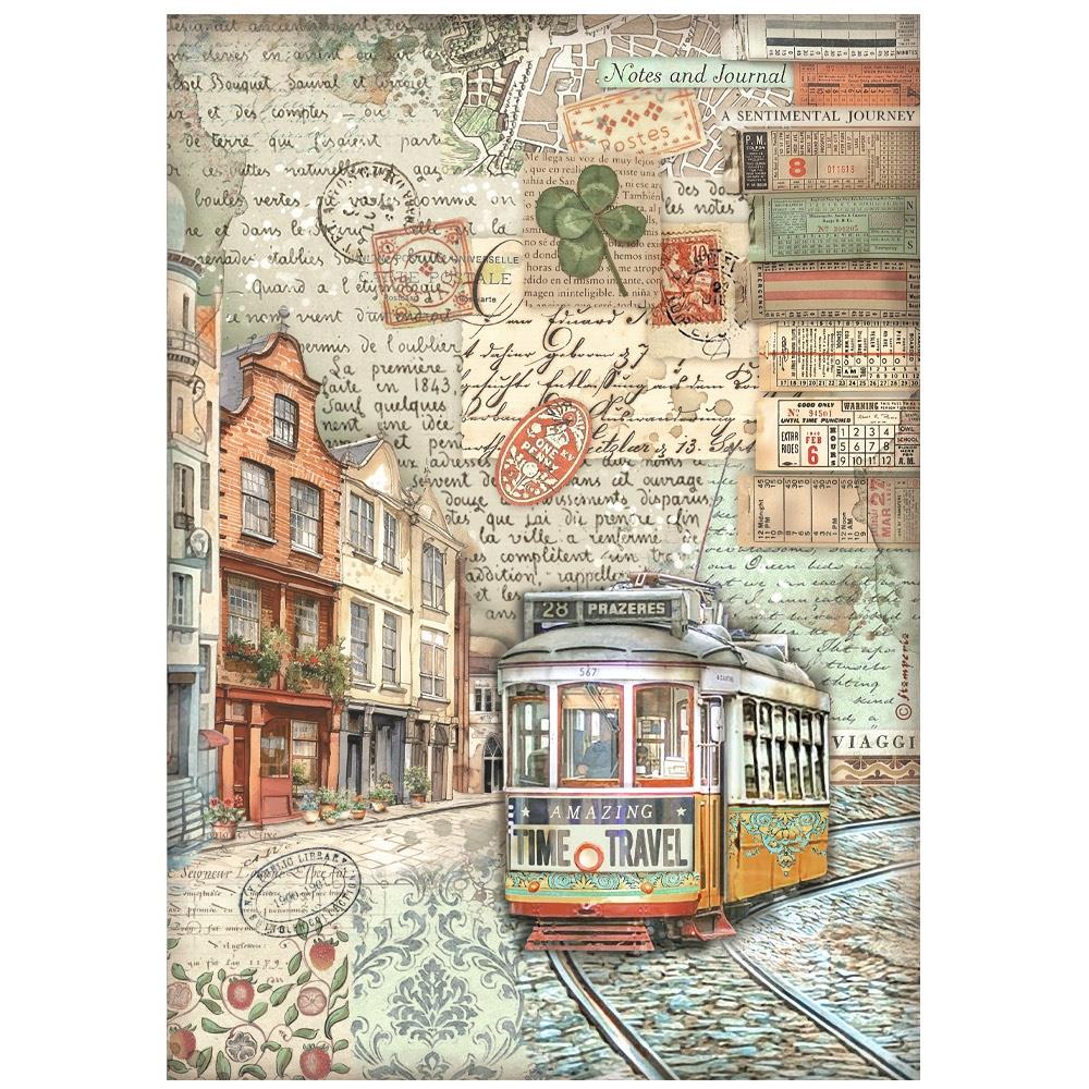 Stamperia - Art of travelling - Tram - Rice Paper A4